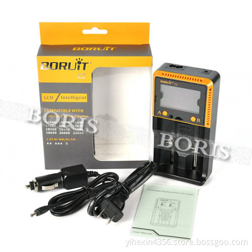 New model High Quality C2 Battery Double Charger With LCD For Different Battery